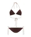 Oseree Oséree Lumière Triangle Bikini Set In Brown