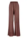 Oseree Lumière Trousers In Semi-transparent Brown Metallic Fabric In Brown