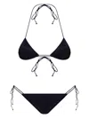 Oseree Oséree Lumiere' Blue Bikini With Triangular Top In Night Blue