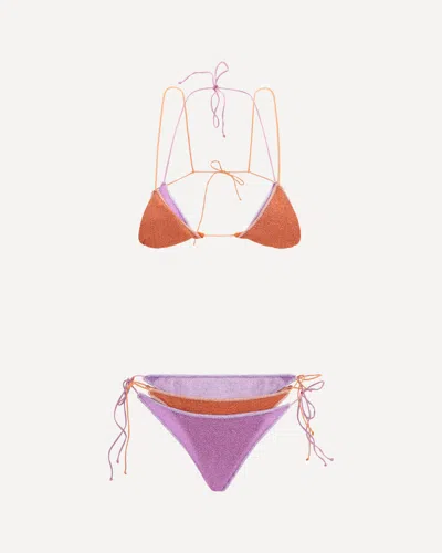 Oseree Lumière Two-tone Bikini In Multi