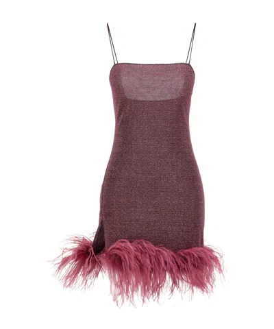 OSEREE LUMIÈRE PLUMAGE LUREX MINIDRESS