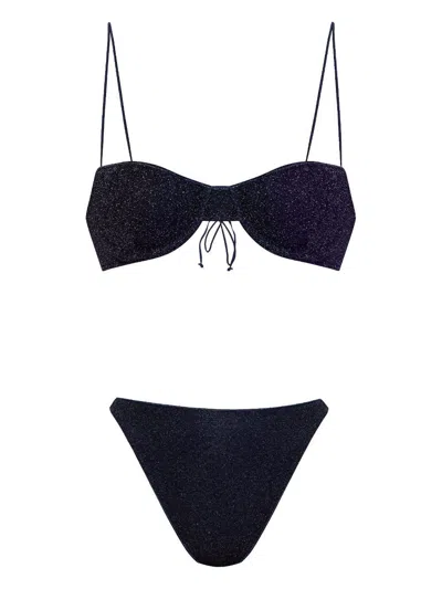 Oseree Lurex Bikini In Blue