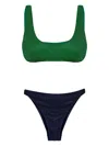 Oseree Oséree Lumiere Glittered Bikini Set In Green