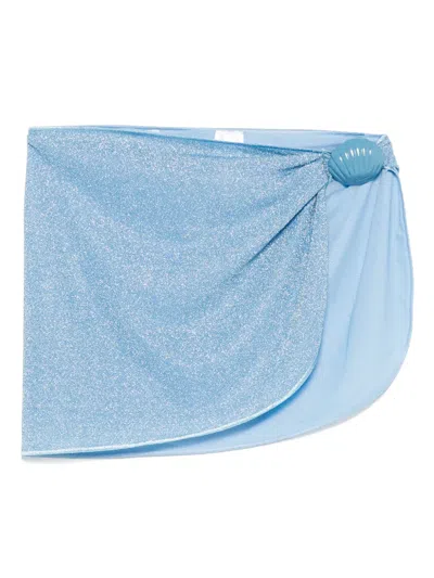 Oseree Lurex-detail Sarong In Blue