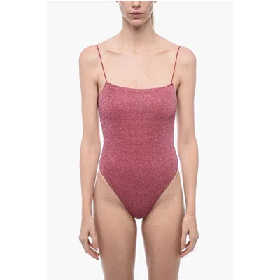 Oseree Lurex One-piece Swimsuit With Sel-tie Women's Details