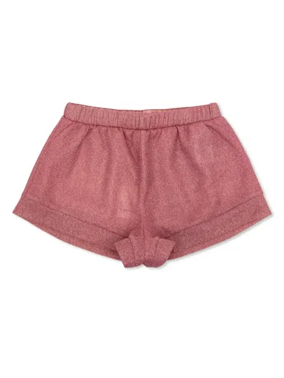 Oseree Kids' Lurex Shorts In Pink