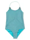 Oseree Lurex Swimsuit In Blue