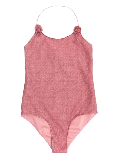 Oseree Kids' Lurex Swimsuit In Pink