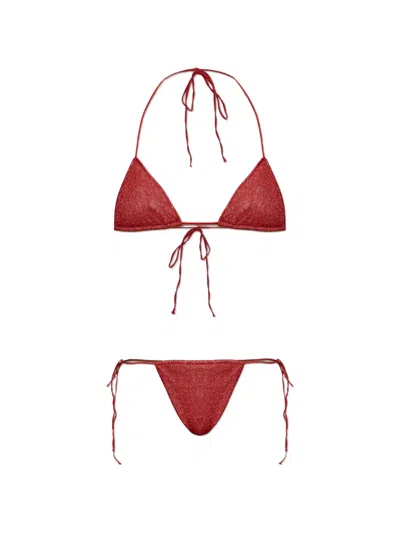 OSEREE LUREX-THREAD TRIANGLE BIKINI