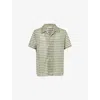 OSEREE MENS MULTI-COLOURED LOLITA METALLIC-STRIPED WOVEN SHIRT