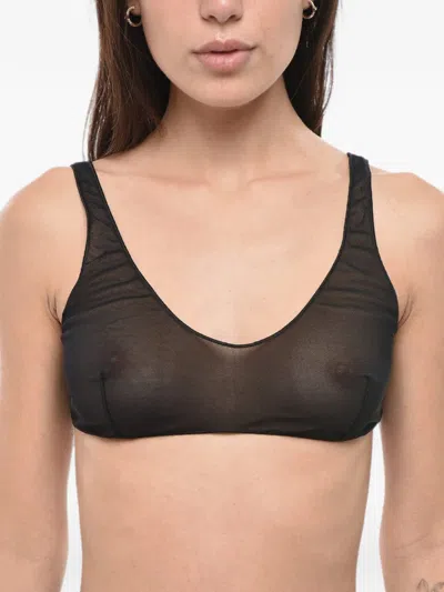 Oseree Mesh Pull-on Bra In Black