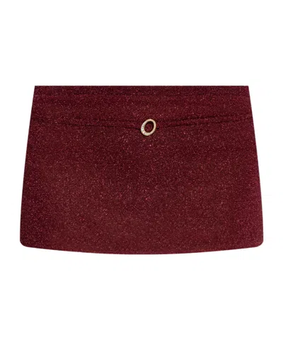Oseree Metal Ring Mini Skirt