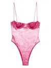 Oseree Metallic-finish Swimsuit In Pink
