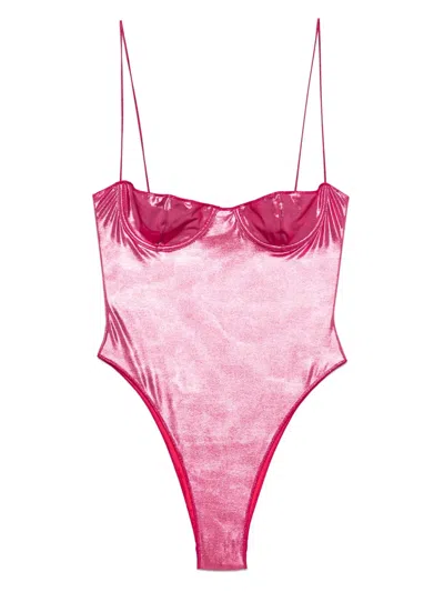 Oseree Metallic-finish Swimsuit