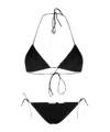 Oseree Metallic-one-tone Bikini In Black