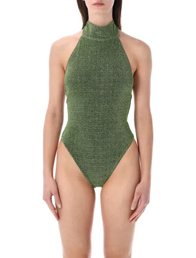 Oseree Mini Beach Cover-up Dress For Summer In Green