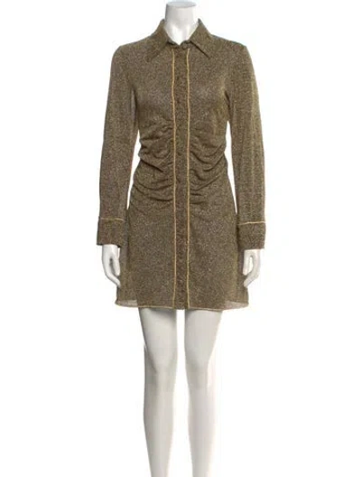 Pre-owned Oseree Mini Dress In Gold
