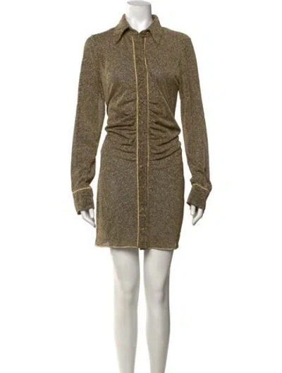 Pre-owned Oseree Mini Dress In Gold