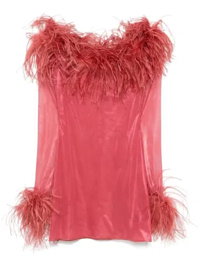OSEREE MINIKLEID MIT FEDERBESATZ
