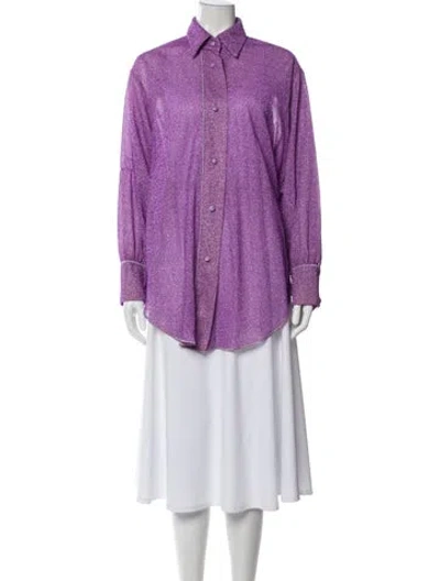 Pre-owned Oseree Mock Neck Sweater W/ Tags In Purple