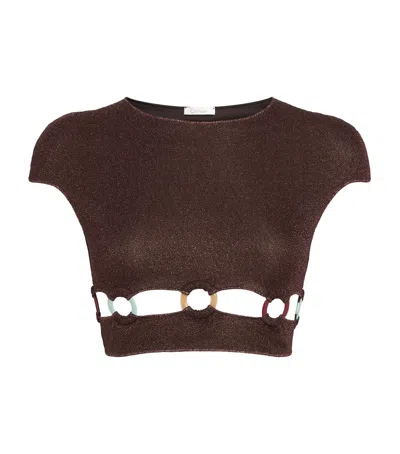 Oseree Multi-ring Lumière Top In Brown