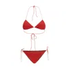 Oseree Multicolor Elastane Bikini In Red