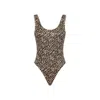 Oseree Oséree Multicolor Leopard Print Swimwear In Grey