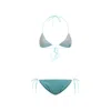 Oseree Oséree Multicolor Metallic Triangle Bikini Set In Red
