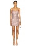 Oseree Oséree Sequin Embellished Spaghetti Strap Mini Dress In Old Rose