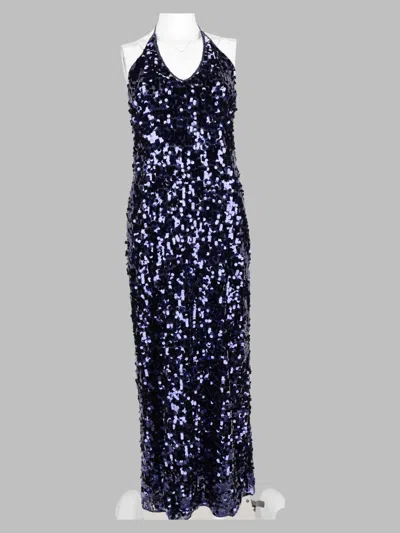 Oseree Oséree Night Sequins Long Dress In Blue