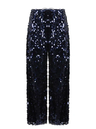 Oseree Night Sequins Pants In Blue