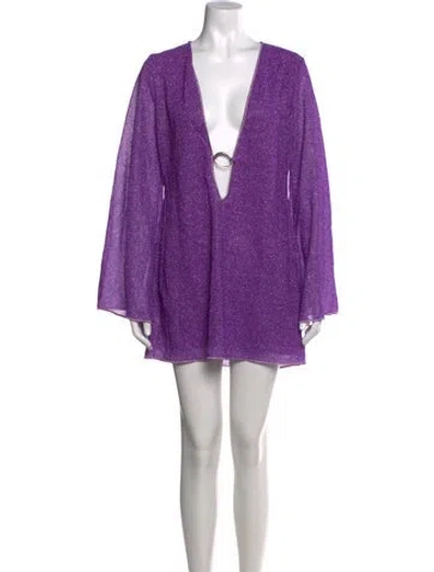 Pre-owned Oseree Nylon Mini Dress In Purple