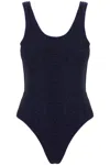 Oseree Glitter Finish Sporty Swimsuit With High-cut Legs In Blue