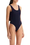 Oseree Glitter Finish Sporty Swimsuit With High-cut Legs In Blue