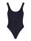 Oseree Glitter Finish Sporty Swimsuit With High-cut Legs In Blue