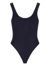 Oseree Glitter Finish Sporty Swimsuit With High-cut Legs In Blue
