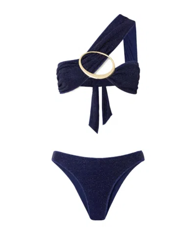 Oseree One-shoulder Bikini In Blue