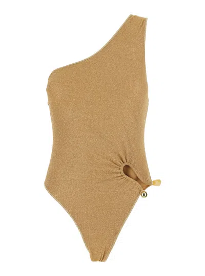 Oseree Oséree One-piece Swimsuit In Gold