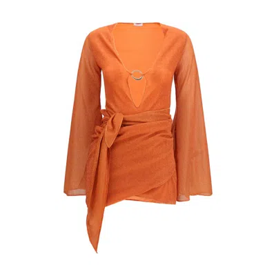 Oseree Orange Polyamide Casual Dress
