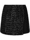 Oseree Paillette-embellished Miniskirt In Black