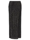 Oseree Oséree Long Sequin Skirt In Black