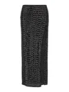 Oseree High-waisted Sequin-embellished Midi Skirt In Black