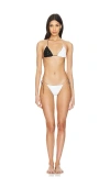 Oseree Oséree Two-tone Microkini Sequins In Black & White