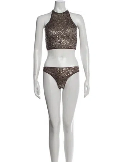 Pre-owned Oseree Patterned Bikini W/ Tags In Multicolor