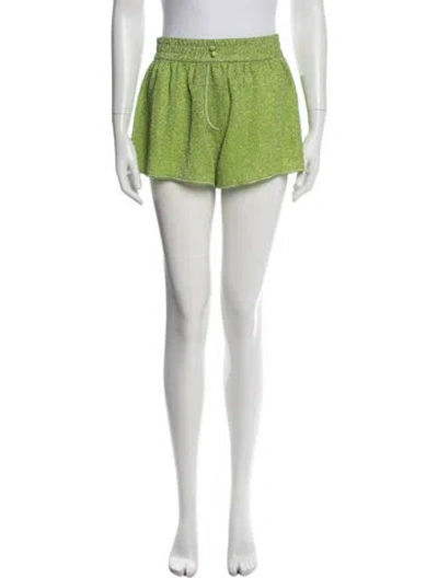 Pre-owned Oseree Patterned Mini Shorts In Green