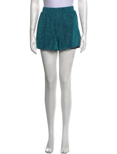 Pre-owned Oseree Patterned Mini Shorts In Metallic/yellow