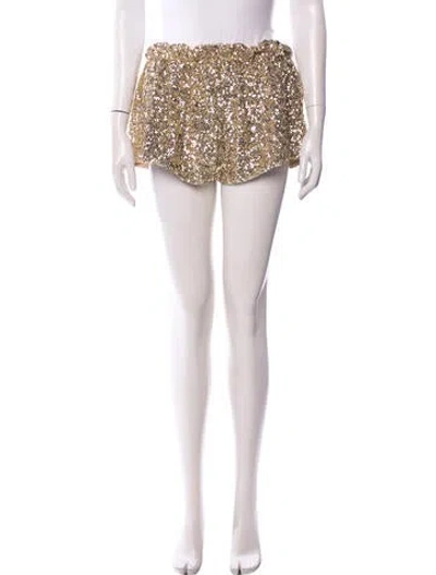 Pre-owned Oseree Patterned Mini Shorts In White