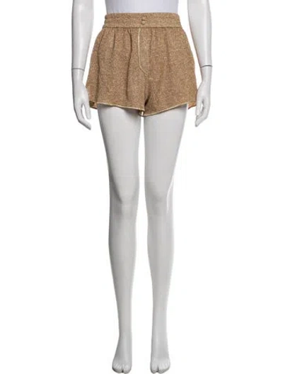 Pre-owned Oseree Patterned Mini Shorts In White