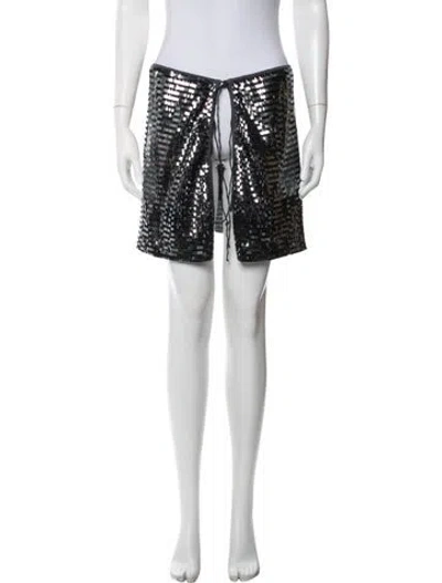 Pre-owned Oseree Patterned Mini Skirt W/ Tags In Blue