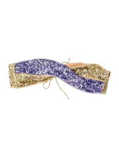 Pre-owned Oseree Patterned Sequin Embellishments Top In Multicolor